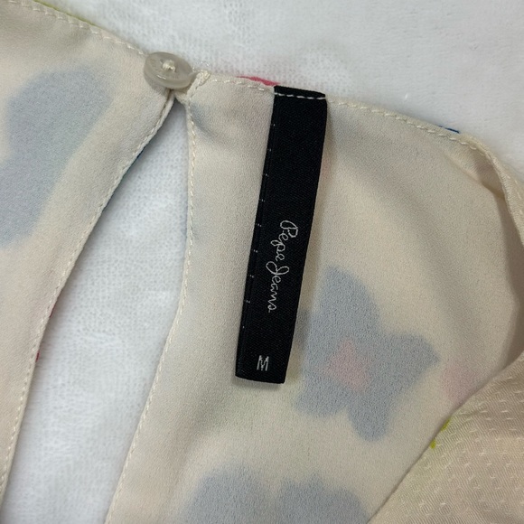 Pepe Jeans floral Ruffled Bishop Sleeve Dress size M - Picture 14 of 14